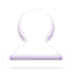 A white, 3D User icon.